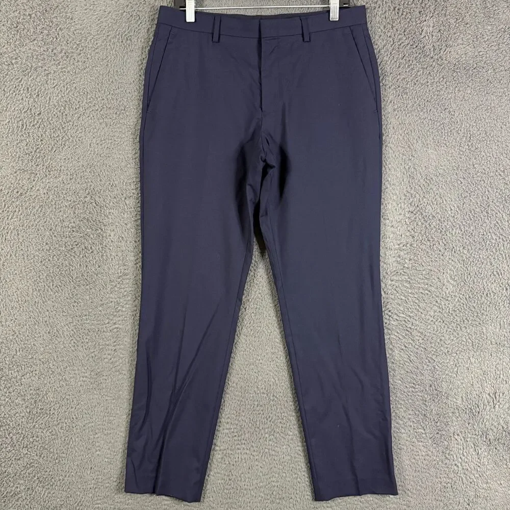 J Crew Dress Pants Mens 31x30 Blue Ludlow Slim Fit Loro Piana Wool Formal
